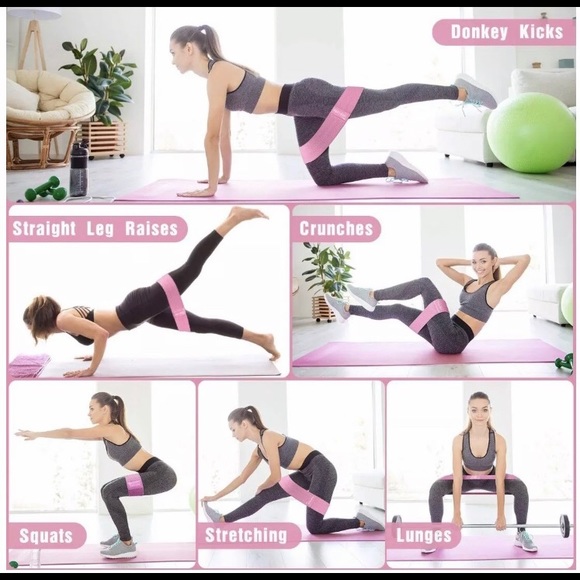 Set of 3 - Fabric Resistance Bands for Legs & Glutes - Picture 3 of 10